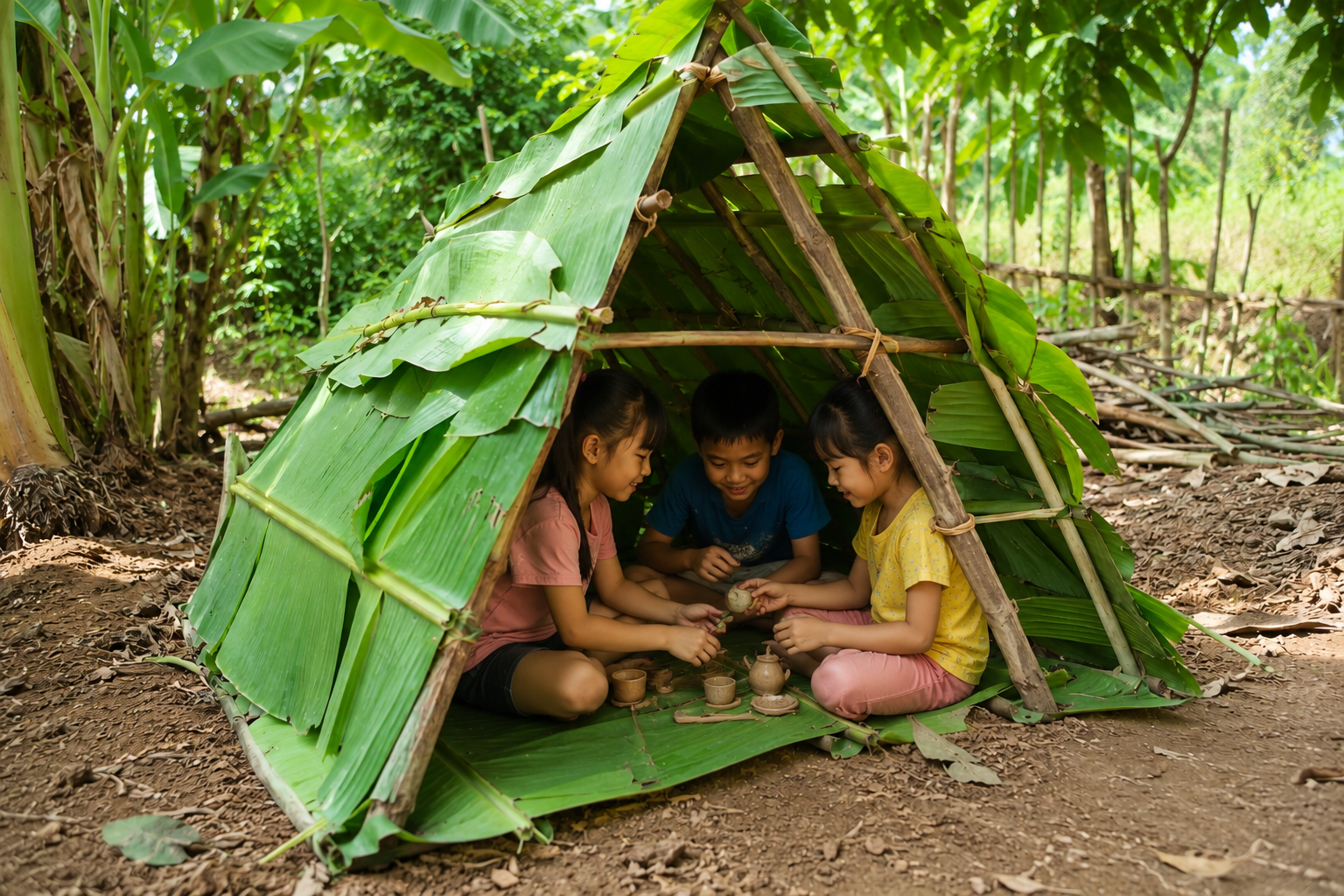 Ngôi nhà bằng lá của tuổi thơ